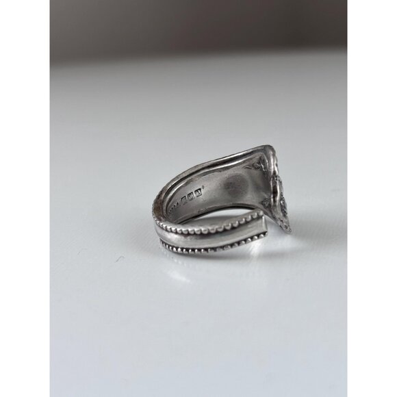 Handmade Antique Silver Plated Butter Knife Ring Size 9 - Picture 5 of 6